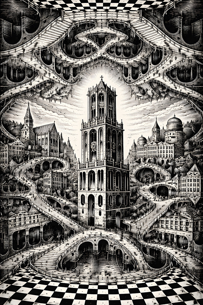 Dom illusie Escher stijl