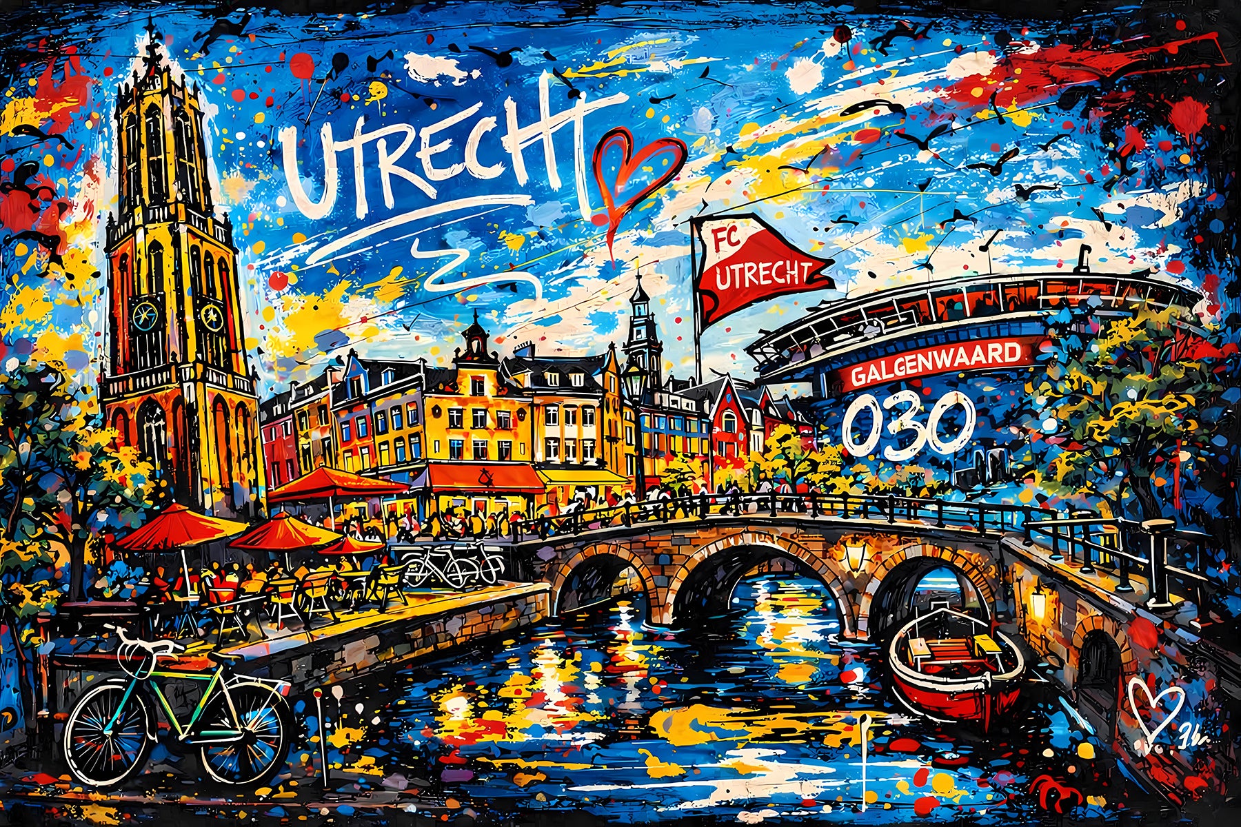 Grachten in Grafitti