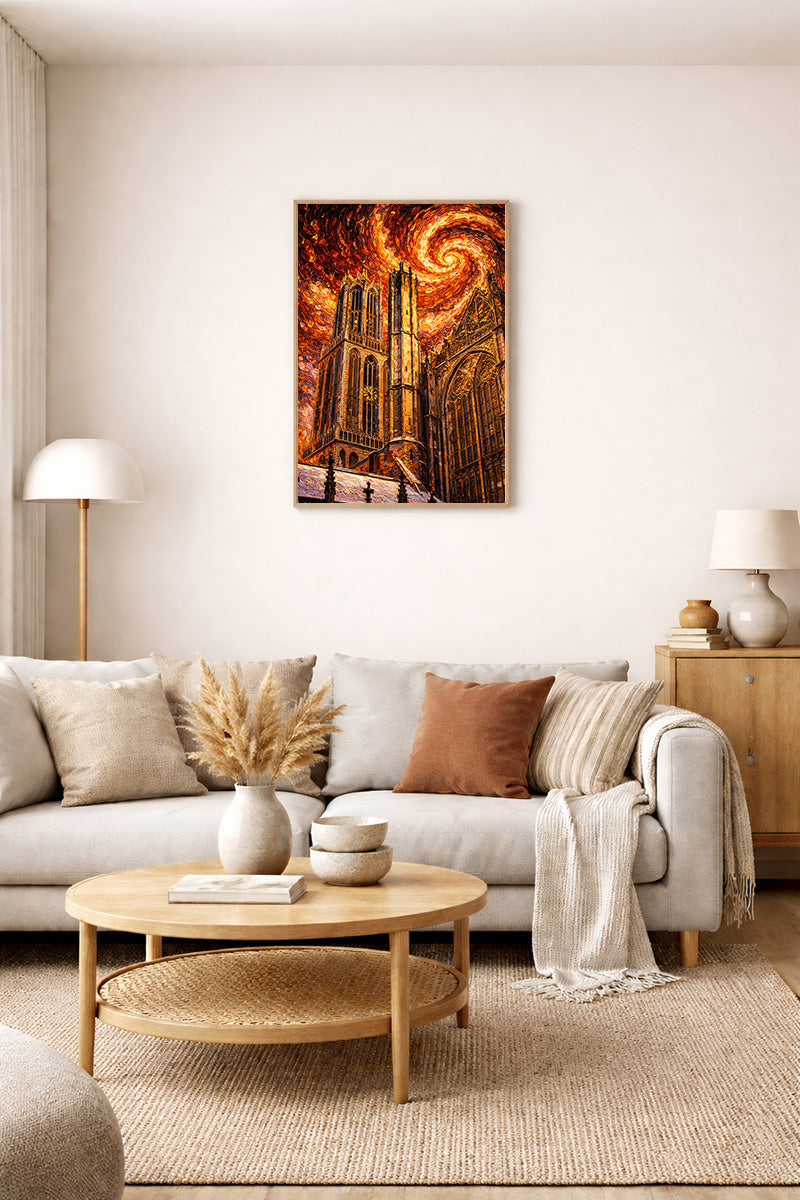 Dom en kerk Van Gogh stijl