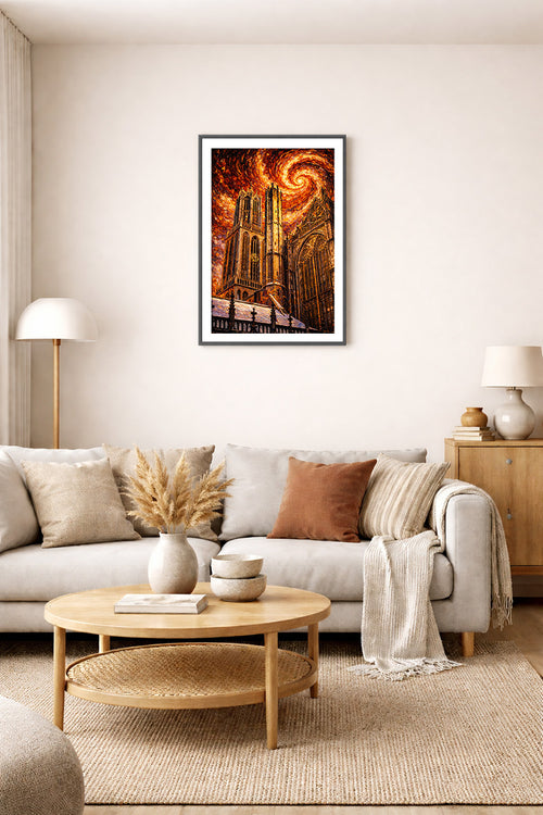 Dom en kerk Van Gogh stijl